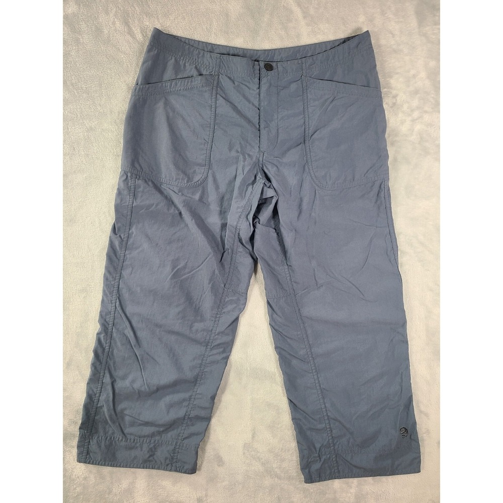 Mountain Hardwear Pants Women's 12 Blue Arroyo Capri Climbing Hiking Outdoors